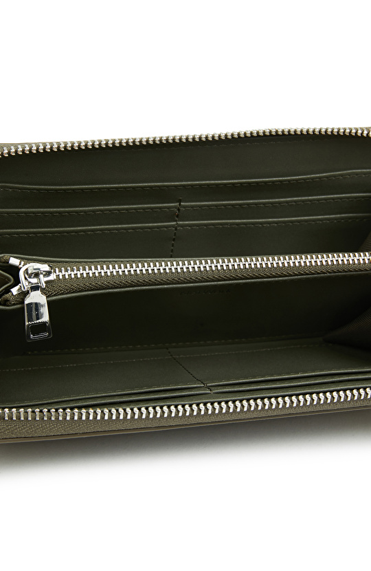 Haki Kadın Suni Deri Cüzdan