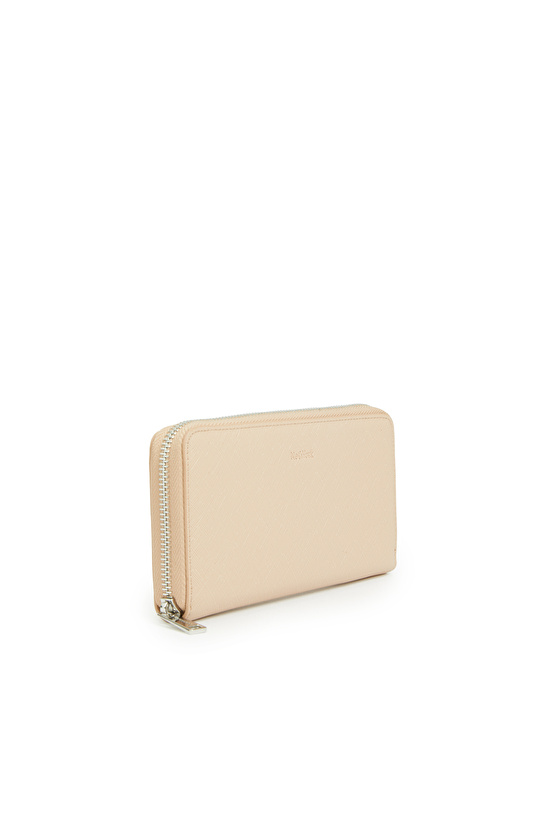 Bej Kadın Suni Deri Cüzdan