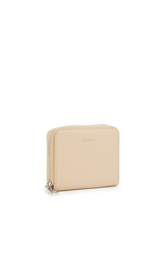 Bej Kadın Suni Deri Cüzdan