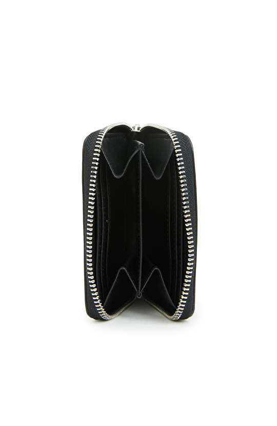 Siyah Desenli Kadın Suni Deri Cüzdan