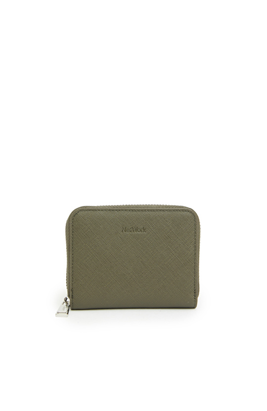 Haki Desenli Kadın Suni Deri Cüzdan