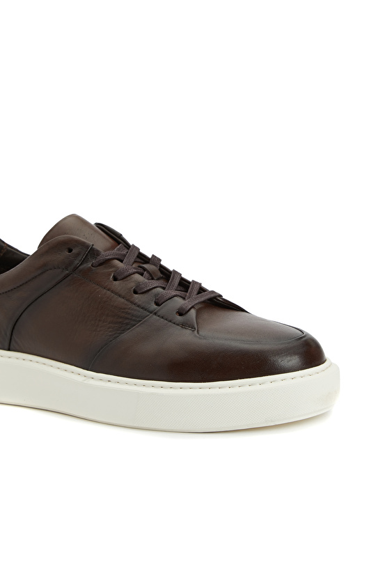 Kahverengi Erkek Deri Sneaker