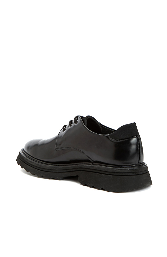Siyah Erkek Açma Deri Ayakkabı