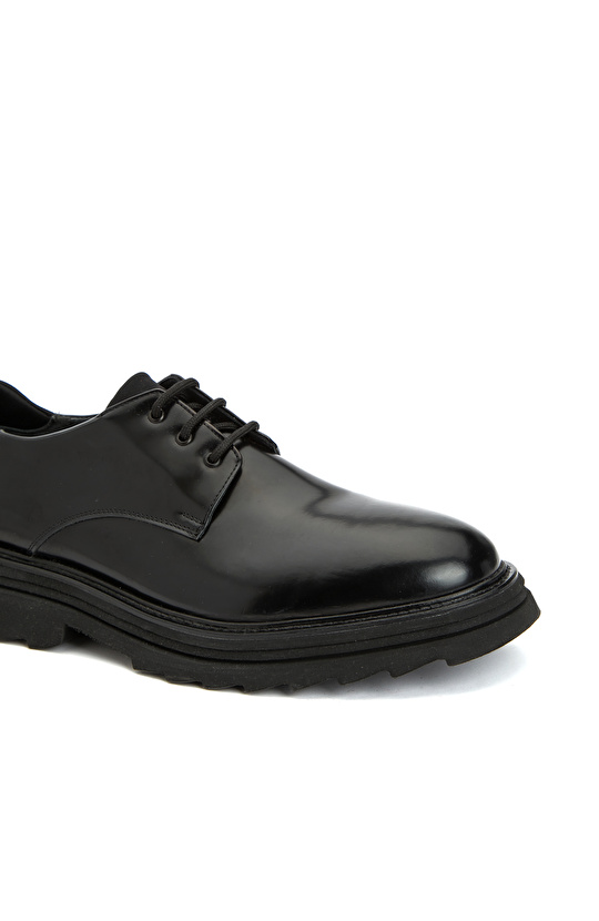 Siyah Erkek Açma Deri Ayakkabı