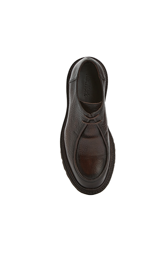 Kahverengi İpli Erkek Deri Ayakkabı