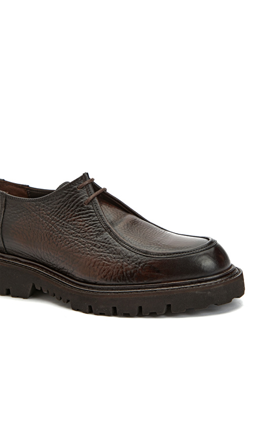 Kahverengi İpli Erkek Deri Ayakkabı