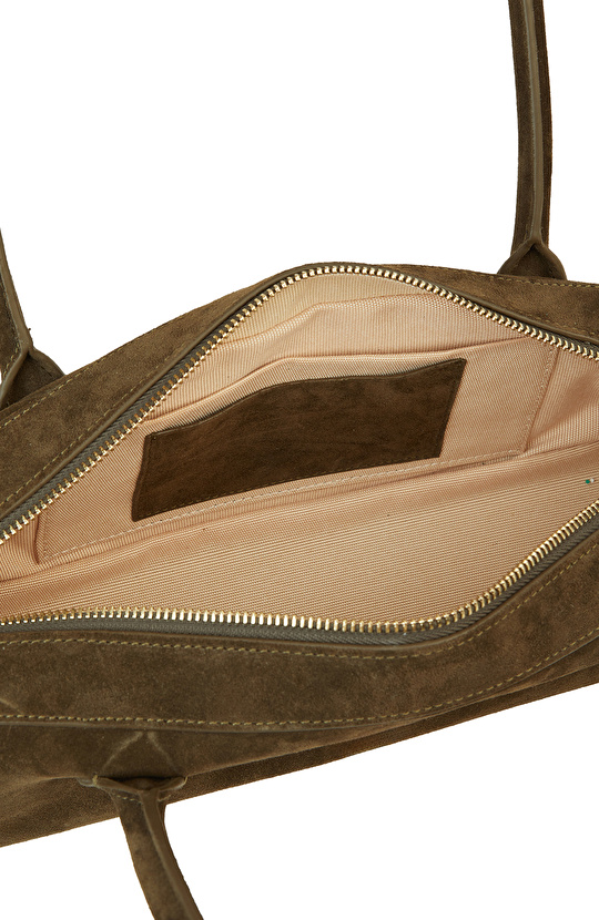 Haki Kadın Süet Çanta