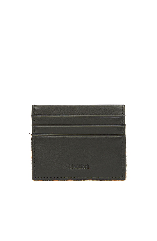 Siyah Kadın Deri Kartlık