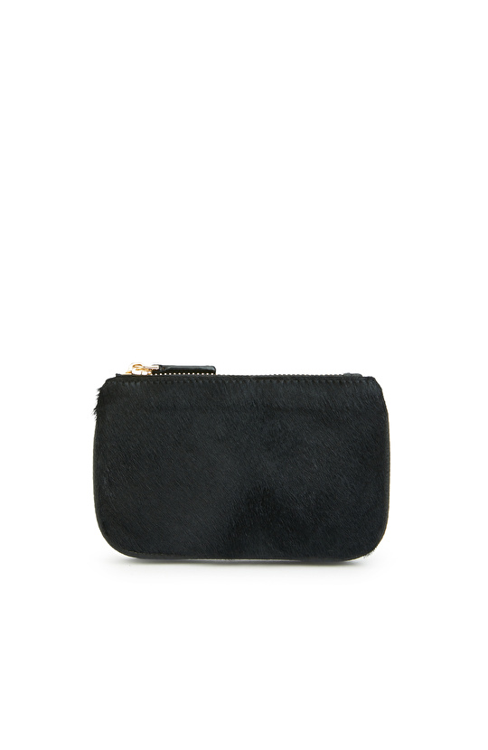 Siyah Tay Tüylü Kadın Cüzdan