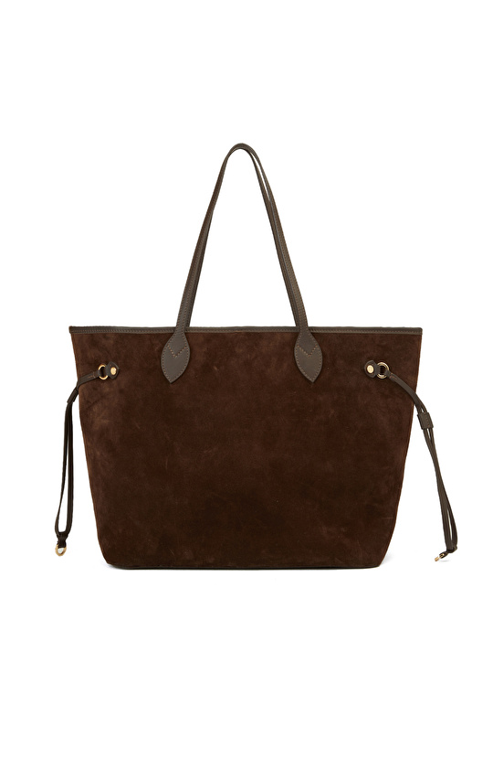 Kahverengi Kadın Süet Çanta