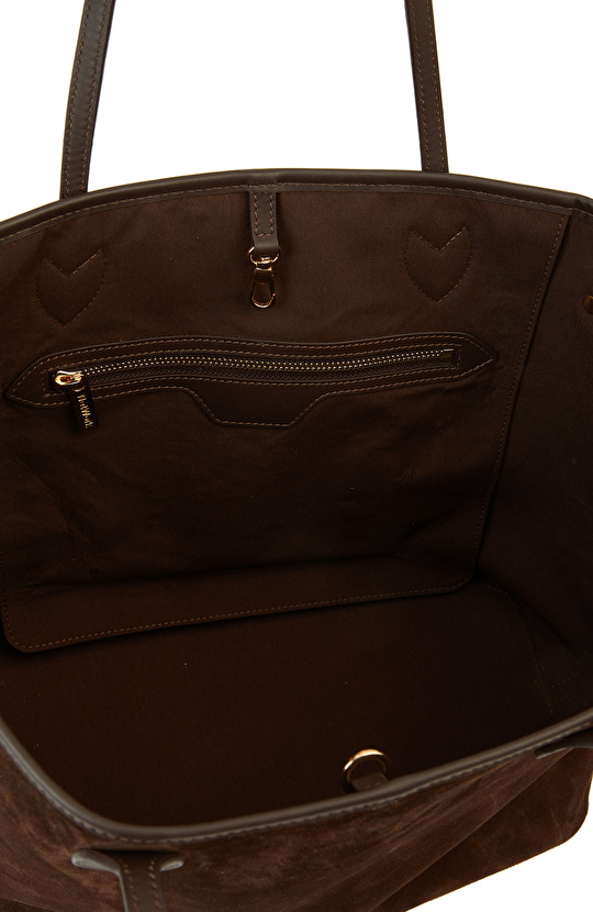 Kahverengi Kadın Süet Çanta