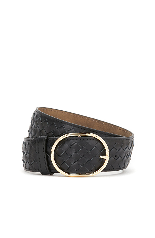 Siyah Kadın Deri Kemer