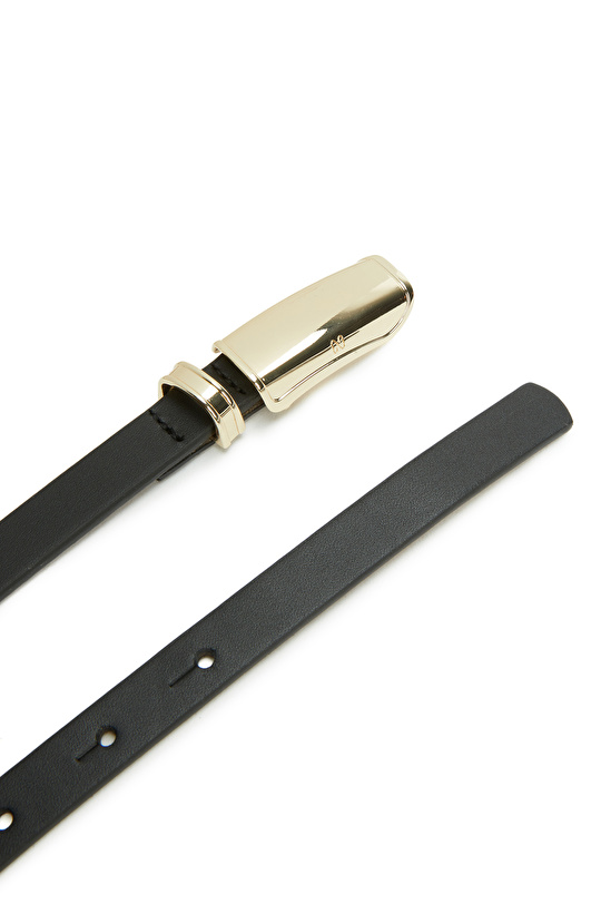 Black Women's Leather Belt