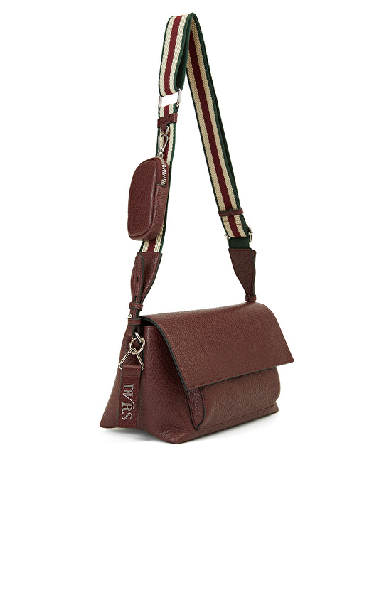 Bordo Bozuk Paralık Detaylı Kadın Çanta