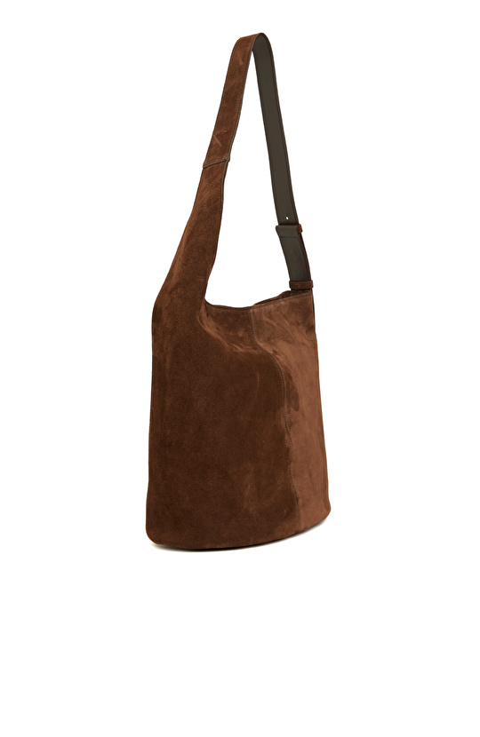 Kahverengi Kadın Süet Çanta