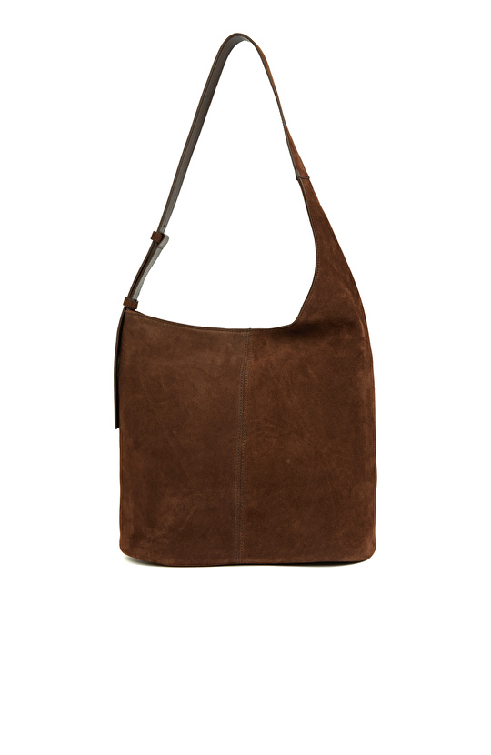 Kahverengi Kadın Süet Çanta