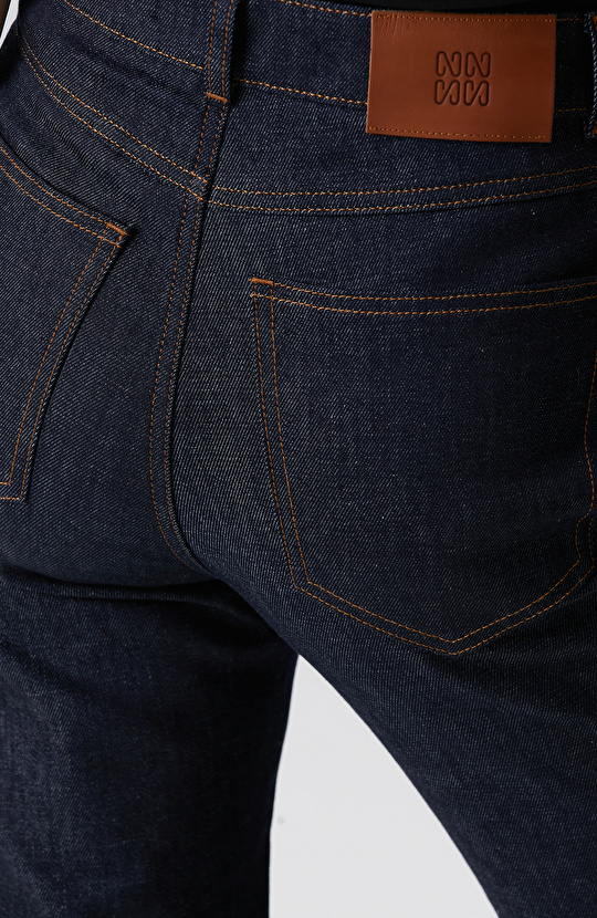 Lacivert Bootcut Denim Pantolon