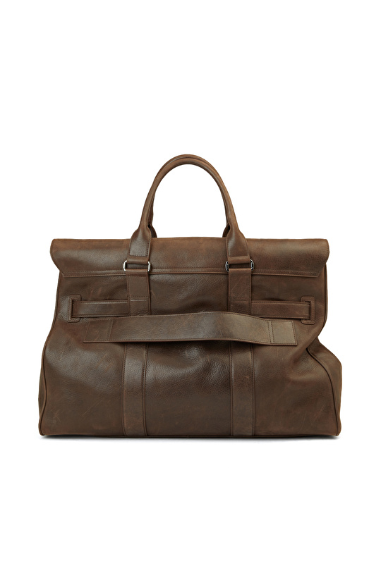 Kahverengi Erkek Deri Seyahat Çantası