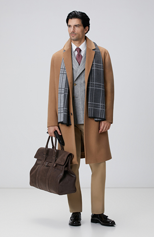 Kahverengi Erkek Deri Seyahat Çantası