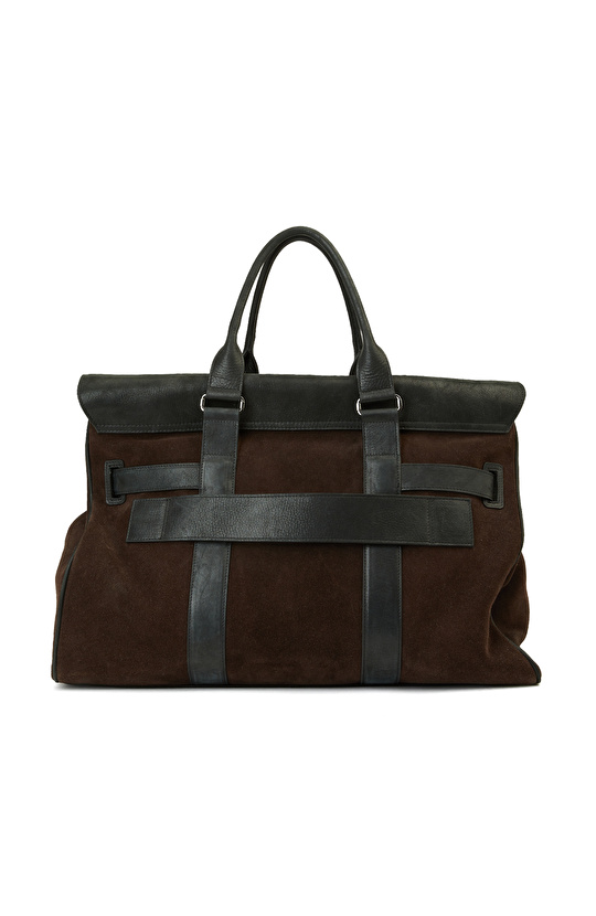 Siyah Erkek Süet Seyahat Çantası