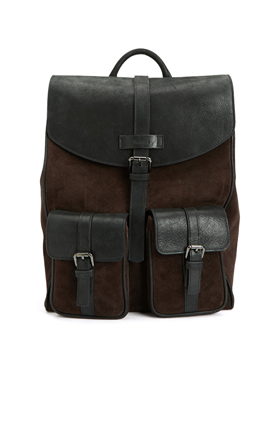 Kahverengi Erkek Süet Sırt Çantası