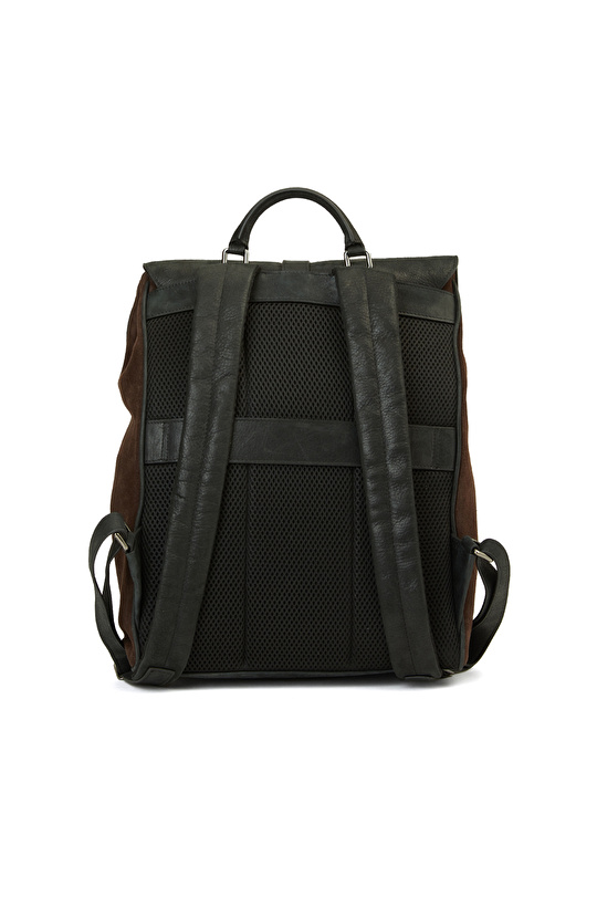 Kahverengi Erkek Süet Sırt Çantası