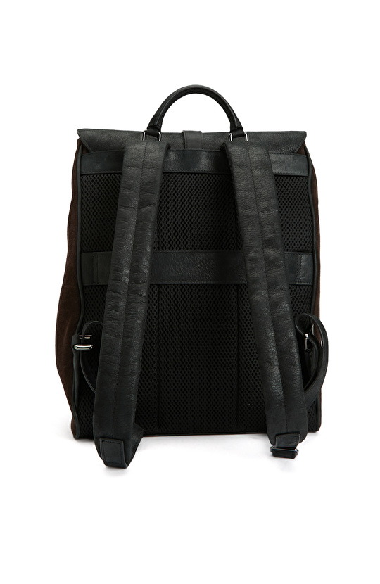 Kahverengi Erkek Süet Sırt Çantası