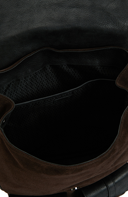 Kahverengi Erkek Süet Sırt Çantası