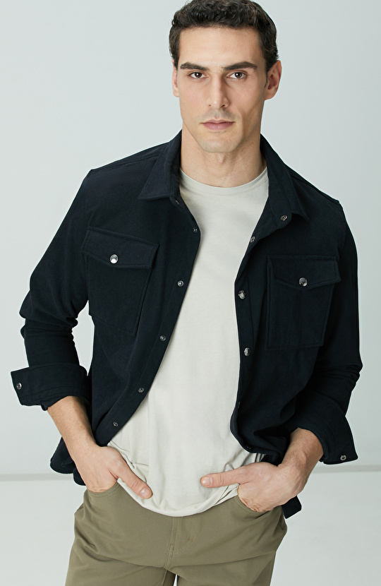 Lacivert Dış Gömlek