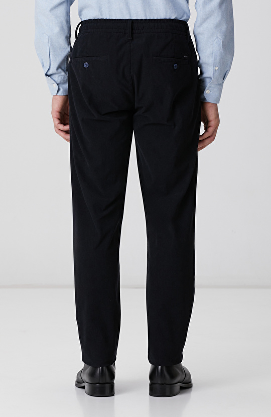 Lacivert Kadife Fitilli Jogger Pantolon