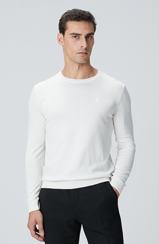 Kırık Beyaz Basic Kazak