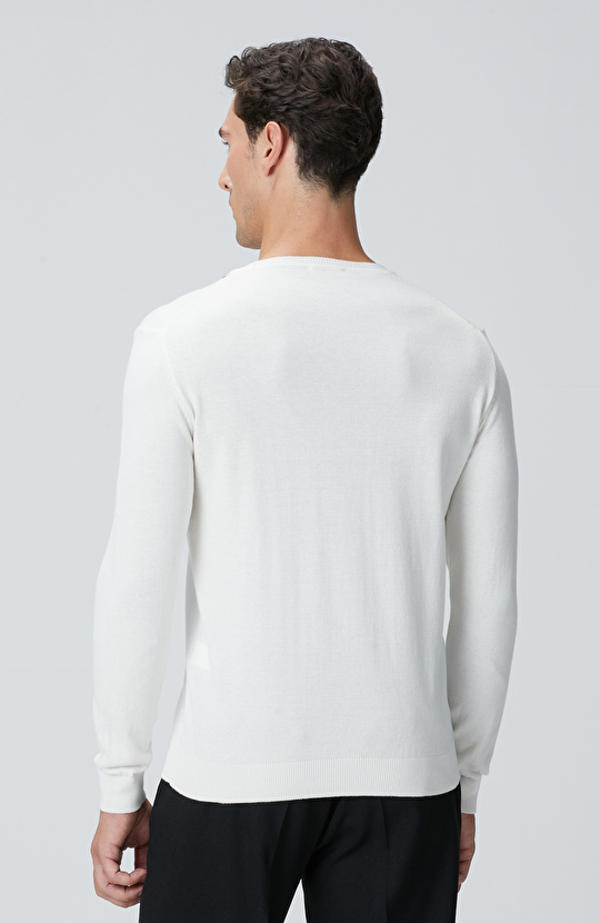 Kırık Beyaz Basic Kazak