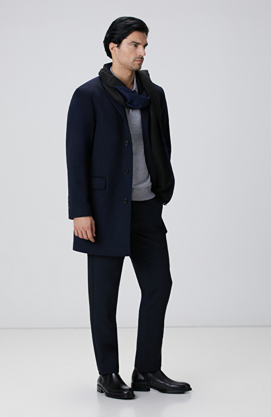Limited Lacivert Kaşmir Palto