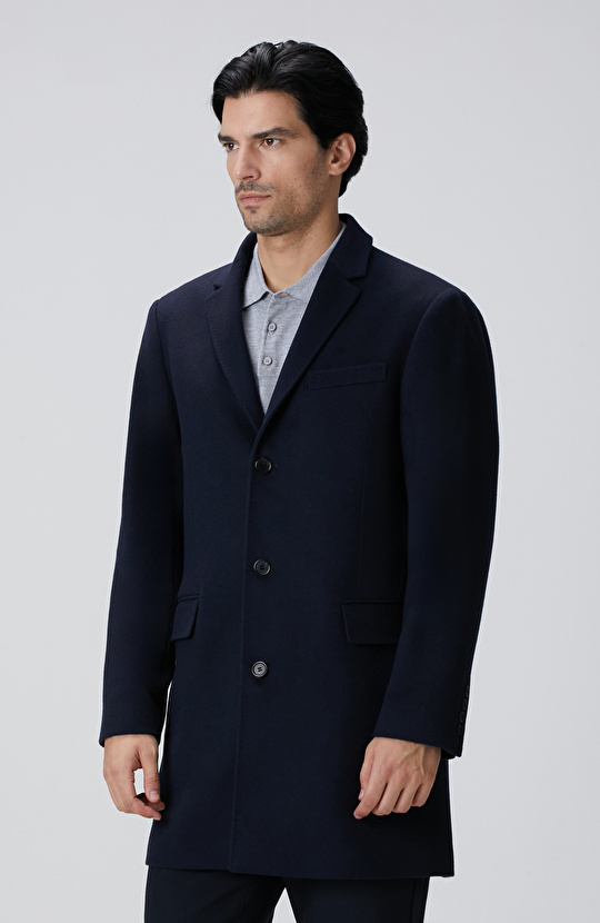 Limited Lacivert Kaşmir Palto