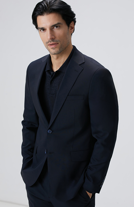 Lacivert Yün Miz Takım Elbise