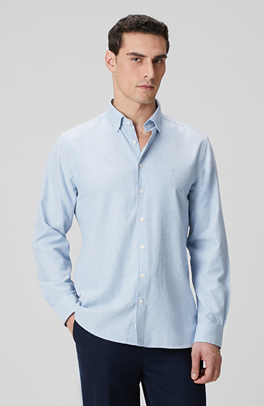 Açık Mavi Flanel Gömlek