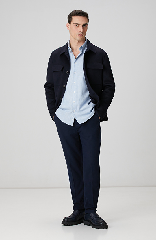 Açık Mavi Flanel Gömlek