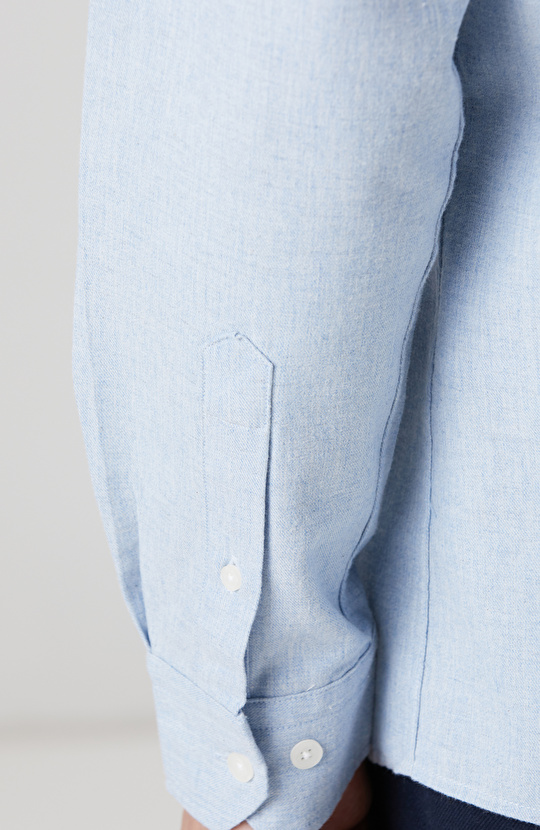 Açık Mavi Flanel Gömlek