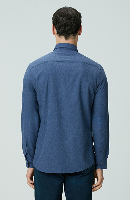 İndigo Flanel Cotton Gömlek