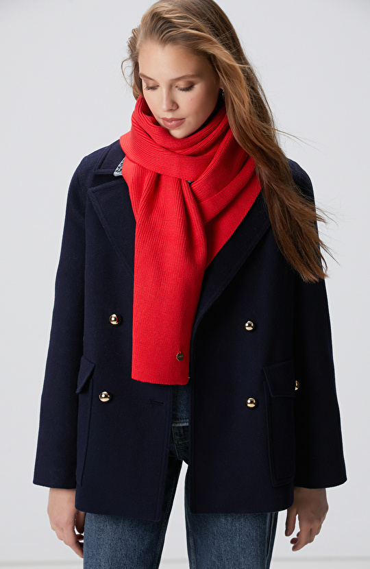 Kırmızı Kadın Atkı