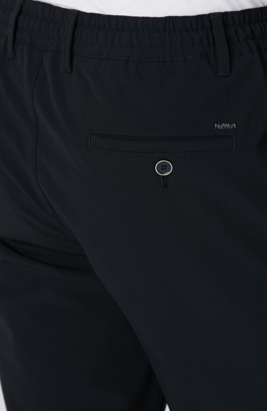 Siyah Dokuma Jogger Pantolon