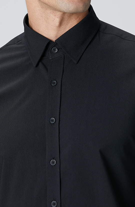 Siyah Petek Desen Gömlek