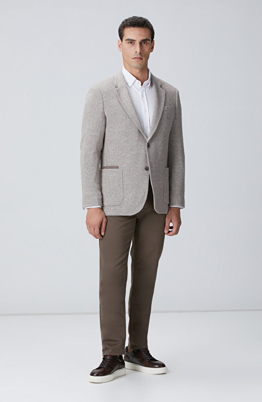 Beyaz Petek Desen Gömlek