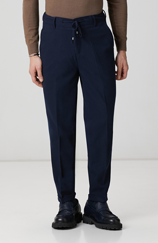 Lacivert Dokuma Pantolon