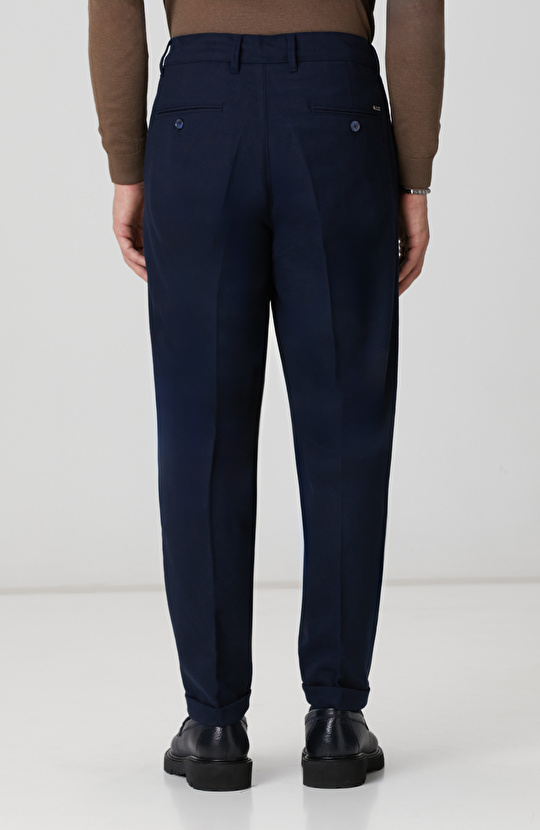 Lacivert Dokuma Pantolon