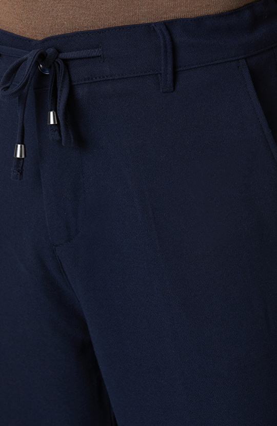 Lacivert Dokuma Pantolon