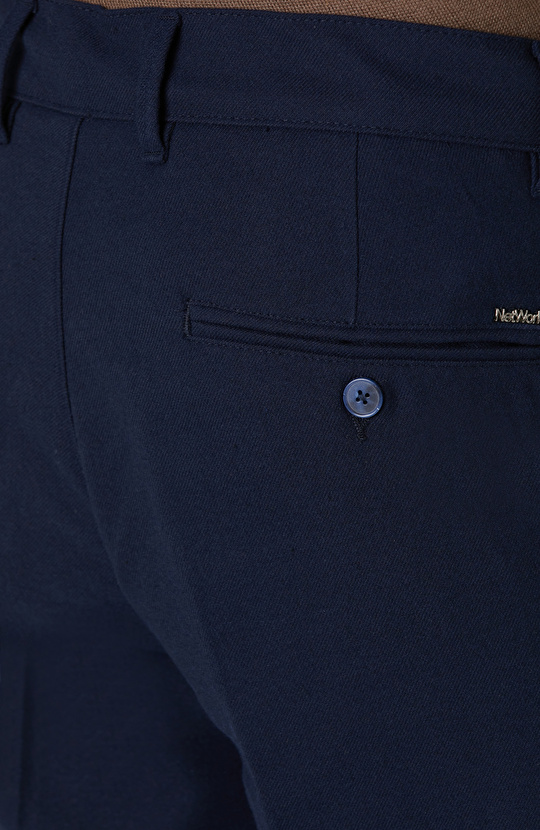 Lacivert Dokuma Pantolon