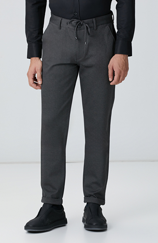 Antrasit Jogger Örme Pantolon