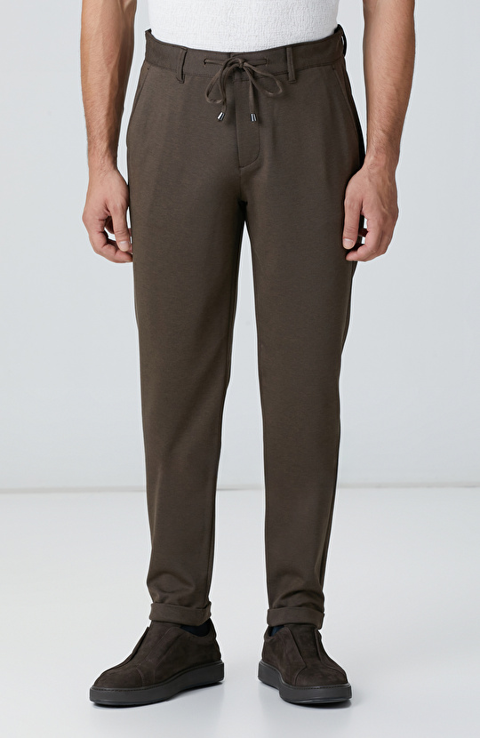 Acı Kahve Jogger Örme Pantolon