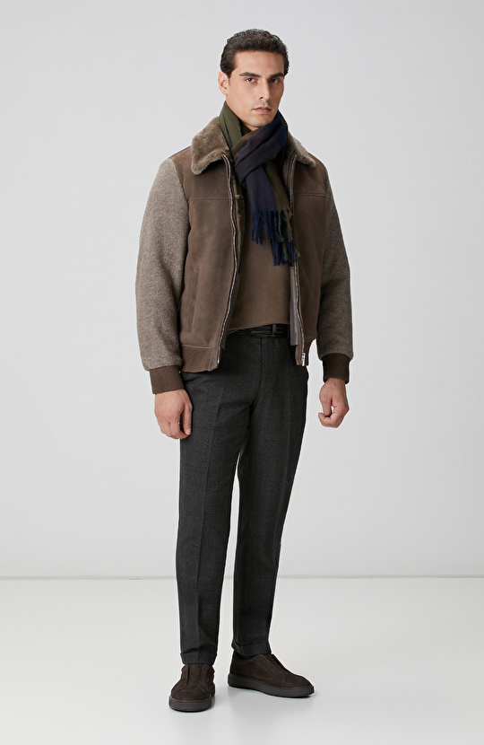 Beyaz Petek Desenli Gömlek